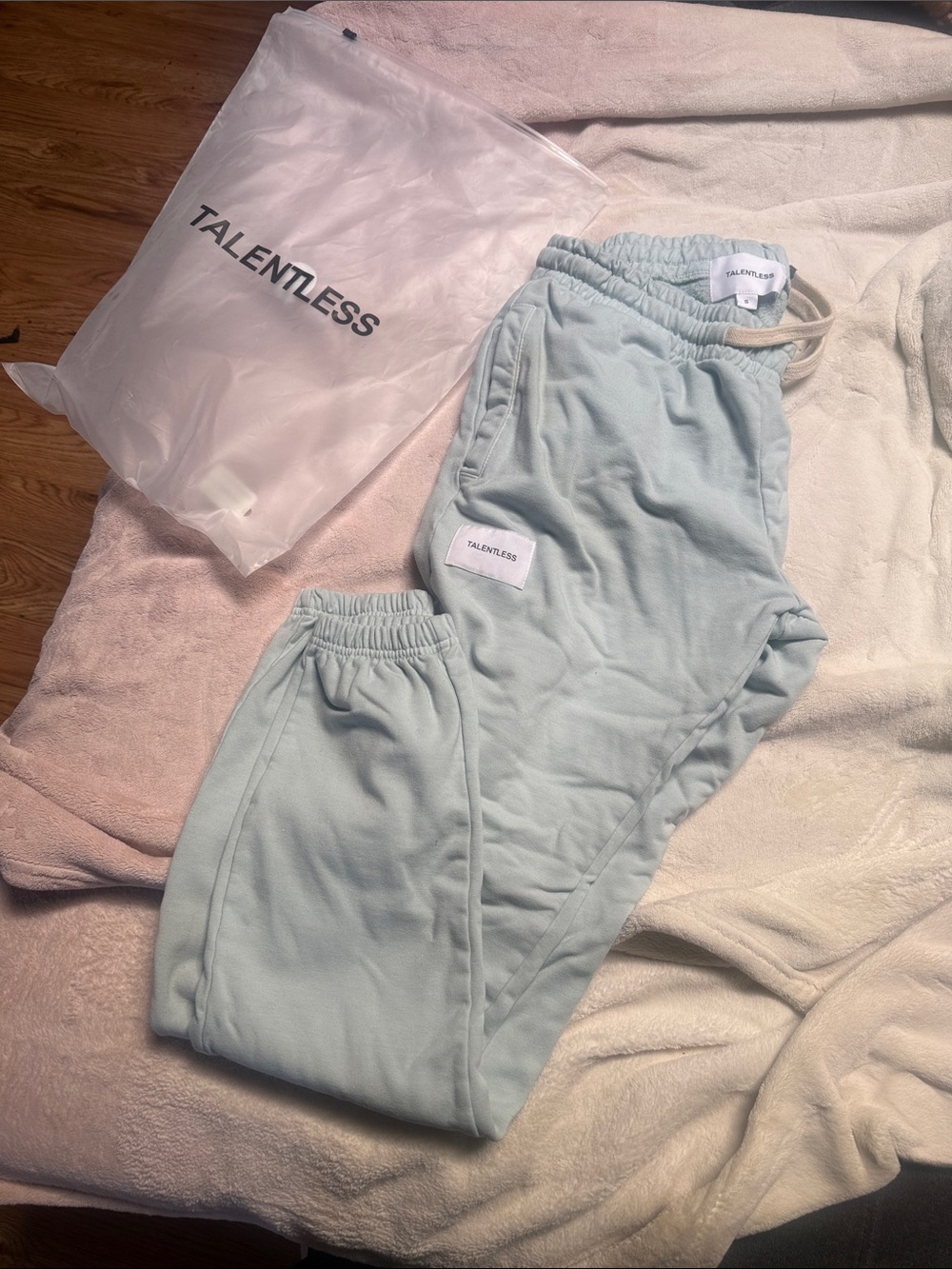TALENTLESS  Pale Blue Drawstring Jogger Sweatpants